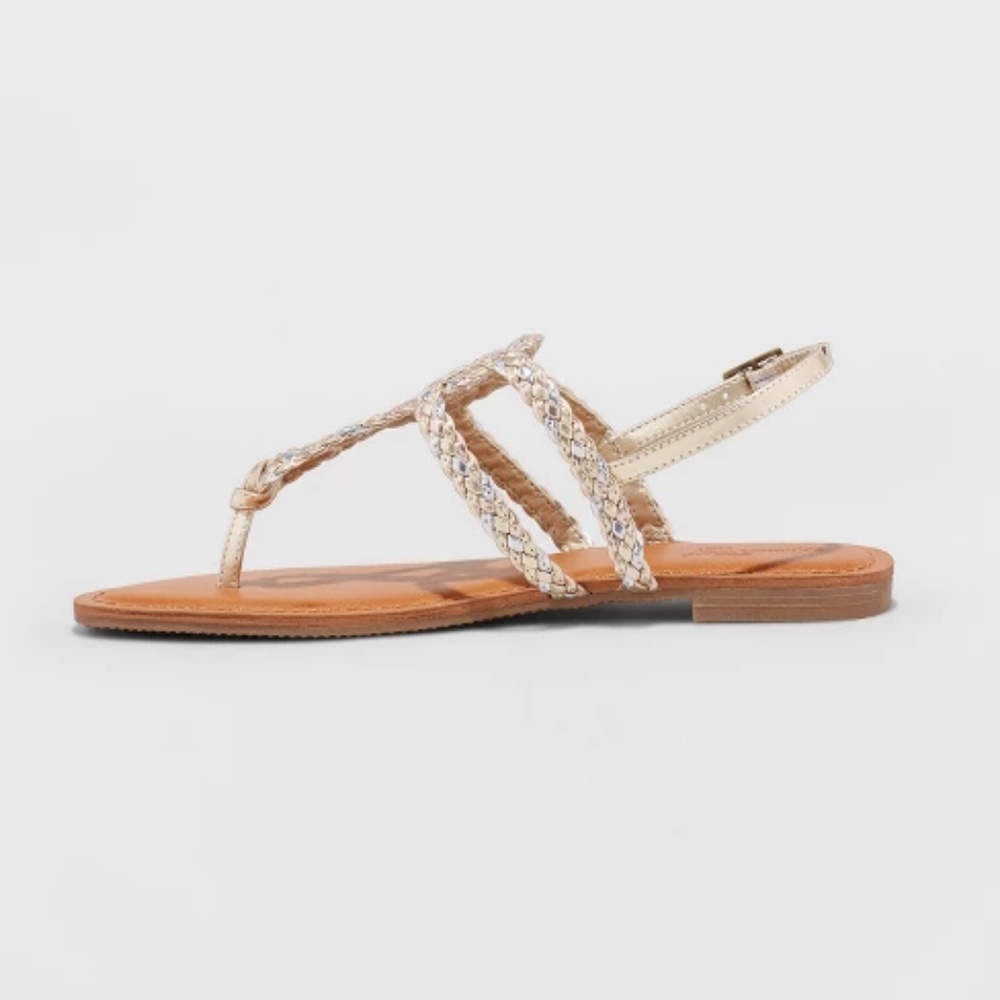 NEW Jana Braided Thong Ankle Strap Sandal Boho - Picture 2 of 6